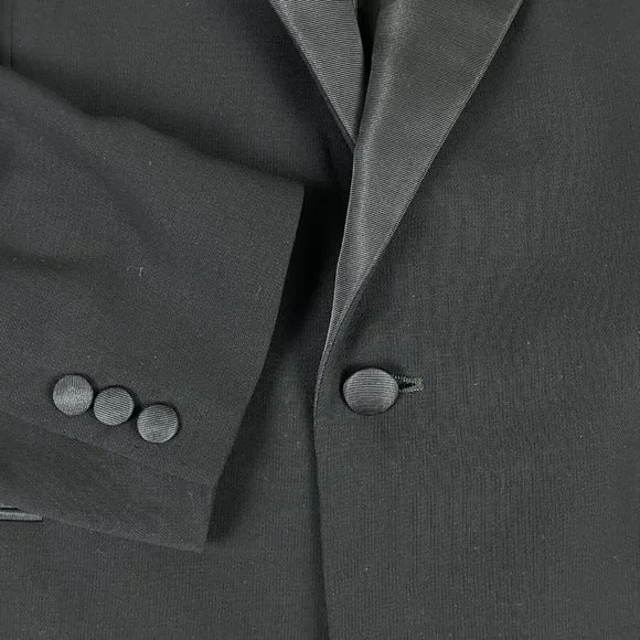 Vestimenta 2-Piece Suit Jacket Men's Size 40R Black Wool with Vest Made in Italy